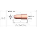 Consommables de soudage à buse à gaz de la torche de soudage Tweco 21-62